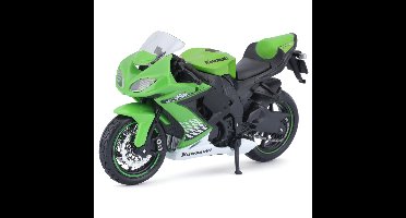 Modelmotor Kawasaki Ninja - groen - 12 cm - schaal 1:18 - speelgoedmotor