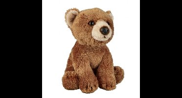 Pluche bruine beer knuffel - 15 cm - beren - knuffeldier - roofdier - voor kinderen - speelgoed