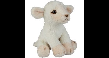 Pluche knuffel dieren Lammetje/schaap van 15 cm