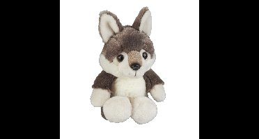 Pluche knuffel dieren Wolf 18 cm