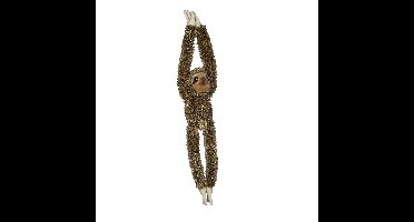 Pluche Luiaard knuffel - hangend - 65 cm - jungle knuffeldieren - met klittenband