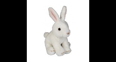 Ravensden Pluche konijn knuffeldier - 15 cm - konijnen knuffels - wit