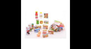 Speelgoed boodschappen - 18x - supermarkt accessoires - winkeltje spelen