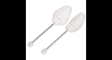 Storage Solutions schoenspanners - 2x stuks - wit - metalen veer - kunststof - maat 37 tot 48