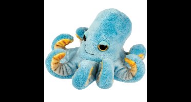 Suki Gifts pluche inktvis/octopus knuffeldier - cute eyes - blauw - 22 cm