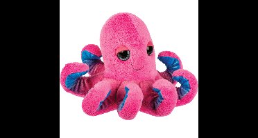 Suki Gifts pluche inktvis/octopus knuffeldier - cute eyes - roze - 15 cm