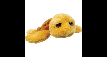 Suki Gifts pluche zeeschildpad Jules knuffeldier - cute eyes - okergeel - 14 cm