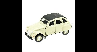 Welly Citro?n 2CV modelauto - cr?me wit - 1:36 - speelgoed auto