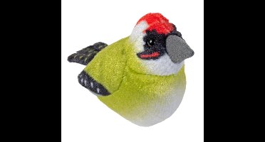 Wild Republic knuffel Specht - pluche - 15 cm - groen - vogels - knuffeldier