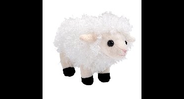 Wild Republic Pluche knuffel Lammetje/schaap van ongeveer 13 cm - wit - Speelgoed knuffelbeesten