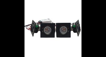 Set 4 x vierkante led inbouwspots 4W zwart