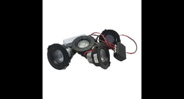 Set 4 x 4 Watt dimbare led inbouwspots Zwart - 2700K