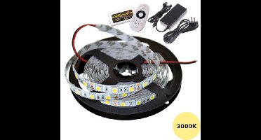 Ledstrip 24 Volt 3000K - Warm Wit - 5 meter - IP65 - 60xSMD5050/m