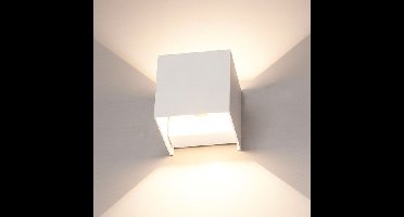 LED Wandlamp Cubo - 2700K - 6 Watt - Wit - Kubus - Dimbaar