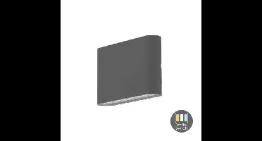 LED Wandlamp Callisto Antraciet - Kleur instelbaar - 6 Watt - IP65