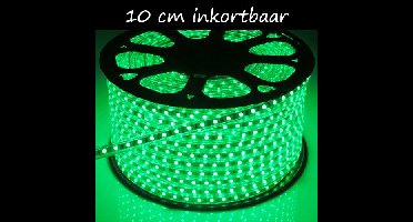 LED Strip 230 Volt - Inkortbaar per 10 cm - Groen - Dimbaar - IP65
