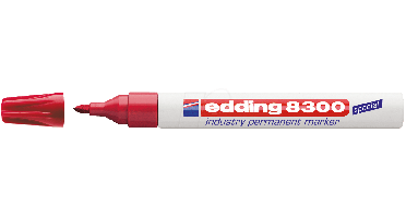 Viltstift edding 8300 industrie rond 1.5-3mm rood