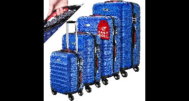 Reiskoffers 4-delig Blauw ABS