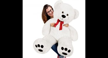 Monzana Knuffelbeer - Pluche - 120cm - Wit