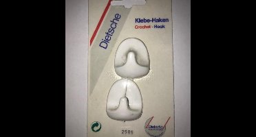 Universele handdoekhaken zelfklevend (setje van 2) wit