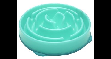 VOERBAK SLO-BOWL FEEDER DROP TEAL LICHTBLAUW 29X29X7 CM