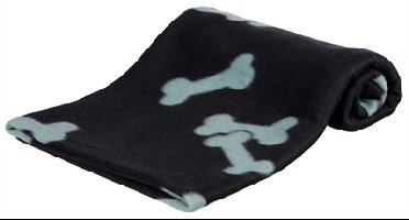 TRIXIE BEANY FLEECE HONDENDEKEN ZWART 100X70CM