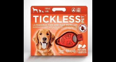 TICKLESS TEEK EN VLO AFWEER VOOR HOND EN KAT FLUORISEREND ORANJE