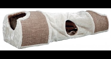 TRIXIE KRABTUNNEL LICHTGRIJS / BRUIN / TAUPE 110X30X38 CM