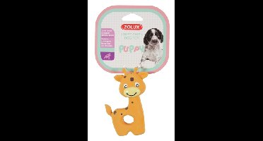 ZOLUX PUPPYSPEELGOED LATEX GIRAFFE ORANJE 7,5X3,5X10 CM