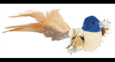 TRIXIE VOGEL MET VEREN PLUCHE 8 CM