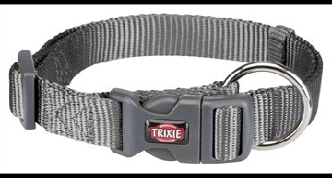 TRIXIE HALSBAND HOND PREMIUM GRAFIET GRIJS 25-40X1,5 CM
