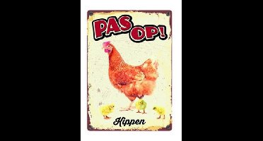 PLENTY GIFTS WAAKBORD BLIK KIPPEN 15X21 CM