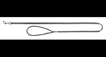 TRIXIE HONDENRIEM PREMIUM GRAFIET GRIJS 100X2 CM