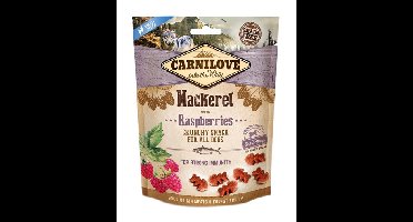 CARNILOVE CRUNCHY SNACK MAKREEL / FRAMBOOS 200 GR