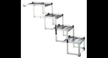 TRIXIE VOUWTRAP 4-DELIG ALUMINIUM / KUNSTSTOF / TPR TOT 75 KG 160X37X70 CM