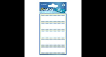 Avery AV-59375 Z-Design Diepvriesetiketten 76x22 mm 25 Stuks Wit/Blauw