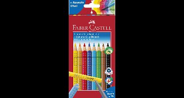Faber Castell FC-280921 Kleurpotlood Faber-Castell Jumbo GRIP Promotieset 8 + 1 + 1