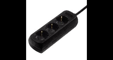 Hama Stekkerdoos 3-voudig Zwart Per 10 Stuks