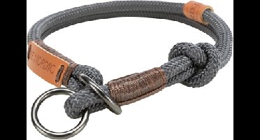TRIXIE HALSBAND HOND BE NORDIC SLIP MET STOP DONKERGRIJS / BRUIN 35X0,6 CM