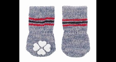 TRIXIE HONDENSOKKEN ANTI-SLIP GRIJS XXS-XS 3X2 ST