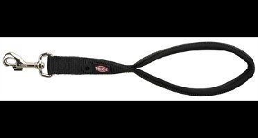 TRIXIE HONDENRIEM PREMIUM KORTHOUDER ZWART 37X2,5 CM