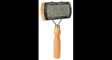 TRIXIE SLICKERBORSTEL HOUT / METALEN PINNEN 18X10 CM 3 ST