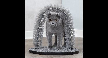 TRIXIE MASSAGE- EN VACHTVERZORGINGSBOOG GRIJS 36X33 CM