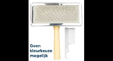 TRIXIE SLICKERBORSTEL HOUTEN GREEP / METALEN PINNEN ASSORTI 14X11 CM 3 ST