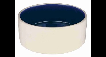 TRIXIE VOERBAK KERAMIEK CRÈME / BLAUW 18X18 CM 1 LTR 4 ST