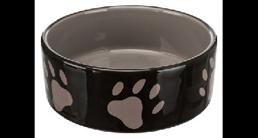 TRIXIE VOERBAK POOTMOTIEF KERAMIEK BRUIN / TAUPE 12X12 CM 300 ML 4 ST