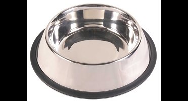 TRIXIE VOERBAK RVS / RUBBERRING 30X30 CM 1,75 LTR 4 ST