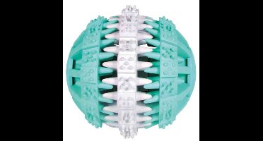 TRIXIE DENTA FUN NATUURRUBBER BAL MET MUNTSMAAK 7X7X7 CM 3 ST