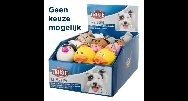 TRIXIE LATEX / POLYESTERVLIES BALDIER MET GELUID ASSORTI 6X6X6 CM 24 ST