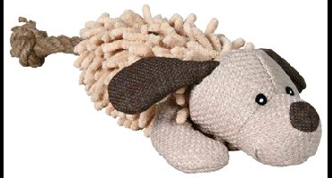 TRIXIE HOND MET TOUW VAN STOF / PLUCHE MET GELUID 30 CM 3 ST